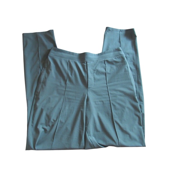 Athleta Brooklyn Heights High Rise Pants 8 Tall Teal Featherweight Stretch Airy - Picture 3 of 9